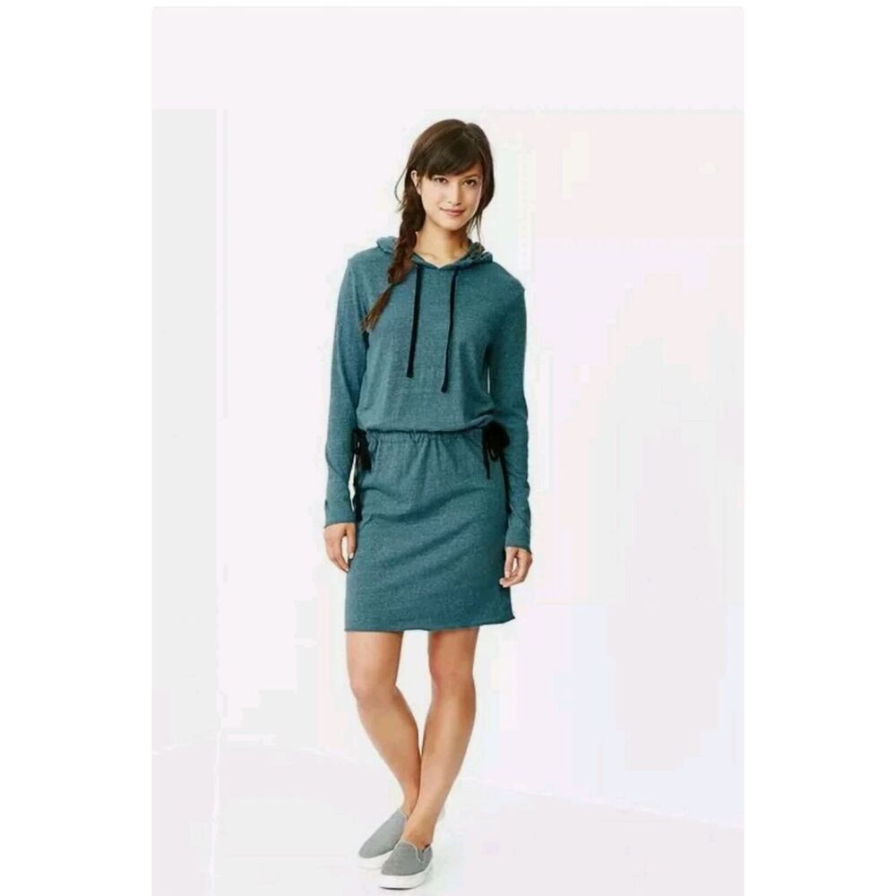 GAP Hooded Drawstring Waist Long Sleeve Dress Size M